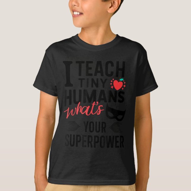 T-shirt Professeur SuperHéros Drôle enseignant SuperPouvoi (Devant)