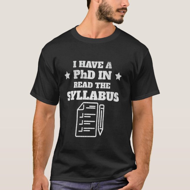 T-SHIRT PROFESSEUR SYLLABUS ENSEIGNANT (Devant)