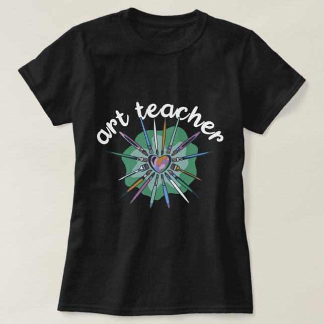 T-shirt Professeur Travail Art Professeur Peintre École Ar (Design devant)