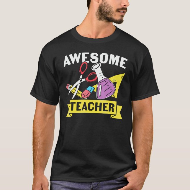 T-shirt Professeurs de Chimie École Niveau Travail Graphiq (Devant)