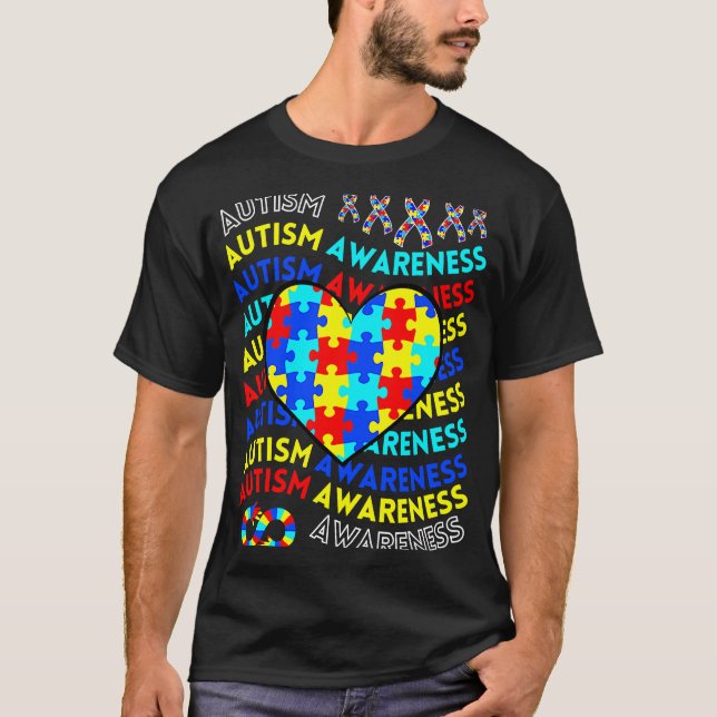 T-shirt Professeurs de sensibilisation à l'autisme Journée (Devant)