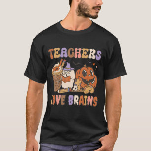 T-shirt Professeurs d'école drôles d'Halloween Amour Cerve