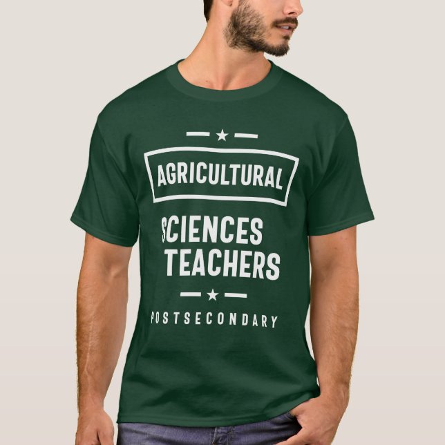 T-shirt Professeurs en Sciences Agricoles Travail Titre du (Devant)