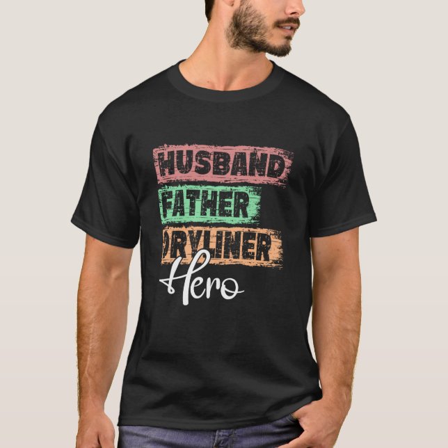 T-shirt Profession dad hero father Dryliner (Devant)
