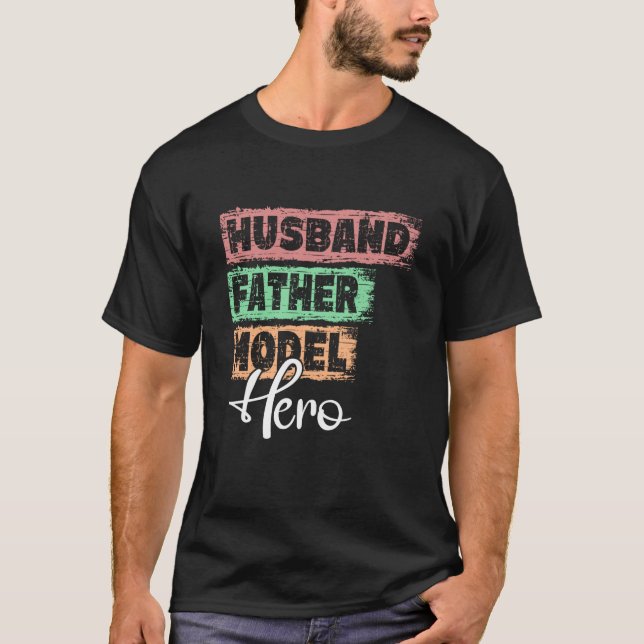 T-shirt Profession dad hero father Model  1 (Devant)
