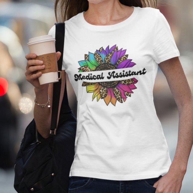 T-shirt Profession d'assistant Médicale Rainbow Sunflower (Medical Assistant Profession Rainbow Sunflower T-Shirt
)