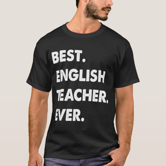 T-shirt Profession d'enseignant anglais Meilleur Enseignan (Devant)