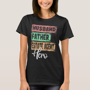 T-shirt Profession homme héros papa père Agent immobilier