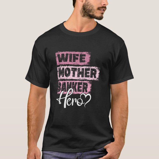 T-shirt Profession mère héros mère héros Banker 1 (Devant)