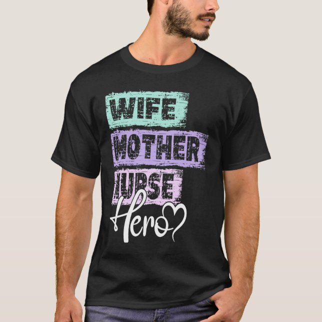 T-shirt Profession mère héros mère mère infirmière (Devant)