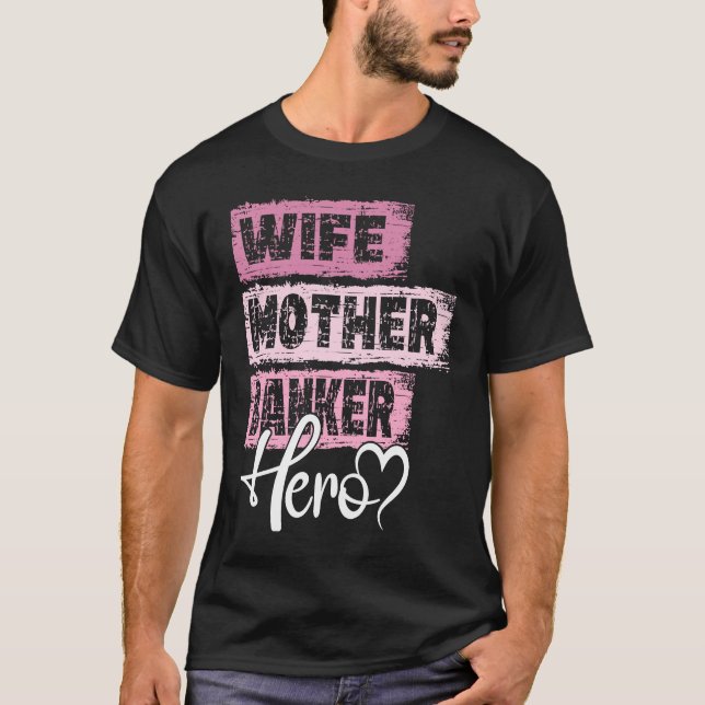 T-shirt Profession mom hero mother Banker (Devant)