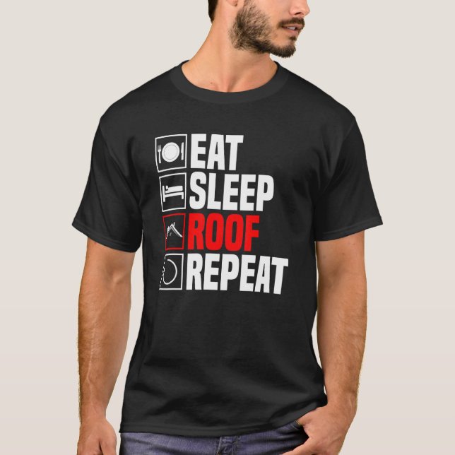 T-shirt Profession sur toiture d'artisanat (Devant)