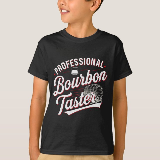 T-shirt Professional Bourbon Taster Funny Drinking Whiskey (Devant)