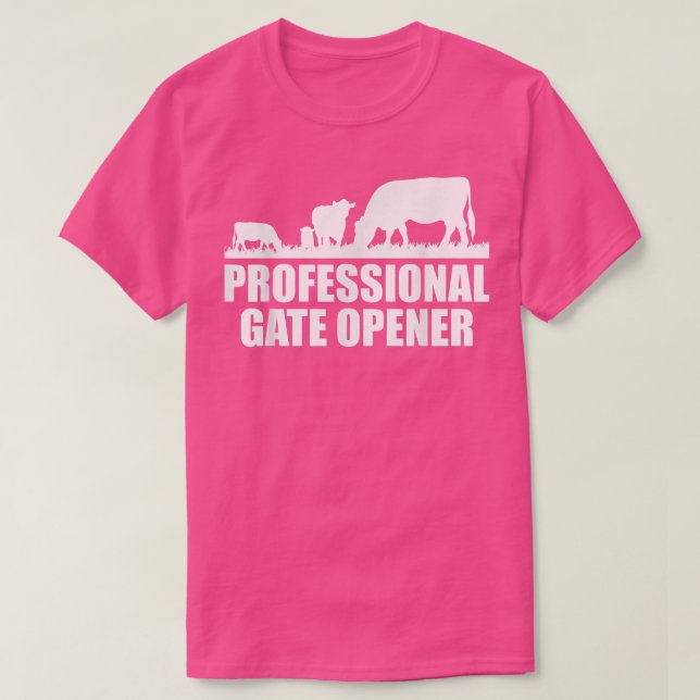 T-shirt Professional Gate Opener Cow Apparel  (Design devant)