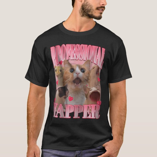 T-shirt Professional Yapper Chat Drôle Mème (Devant)
