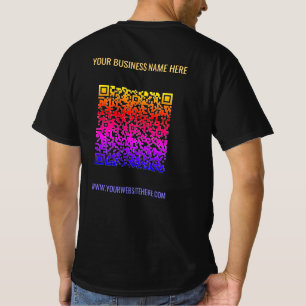 T-shirt professionnel couleur QR Code avec texte p