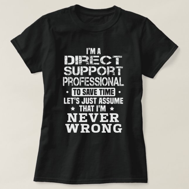 T-shirt Professionnel du support direct (Design devant)