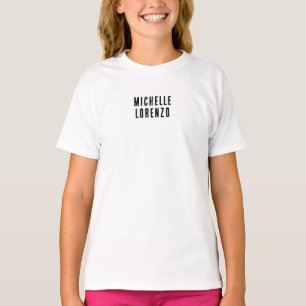 T-shirt Professionnel Moderne Simple Nom Uni Noir Blanc