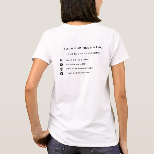 T-shirt professionnel personnalisé avec votre nom  (Dos)