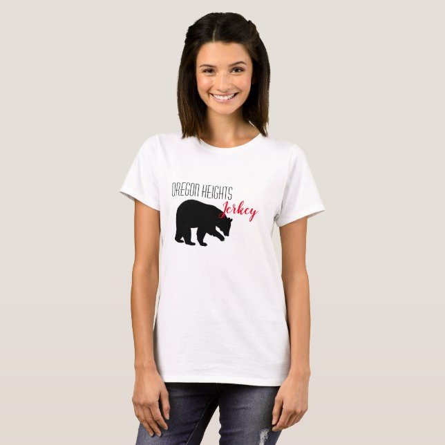 T-shirt professionnel personnalisé Ours de bison r (Devant entier)