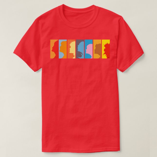 T-shirt Profil de chats horizontal (Design devant)