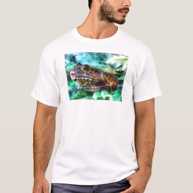 T-shirt Profil de grenouille bullfrog (Devant)