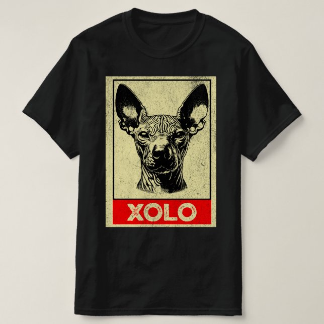 T-shirt Profil d'illustration Grunge Xoloitzcuintli (Design devant)