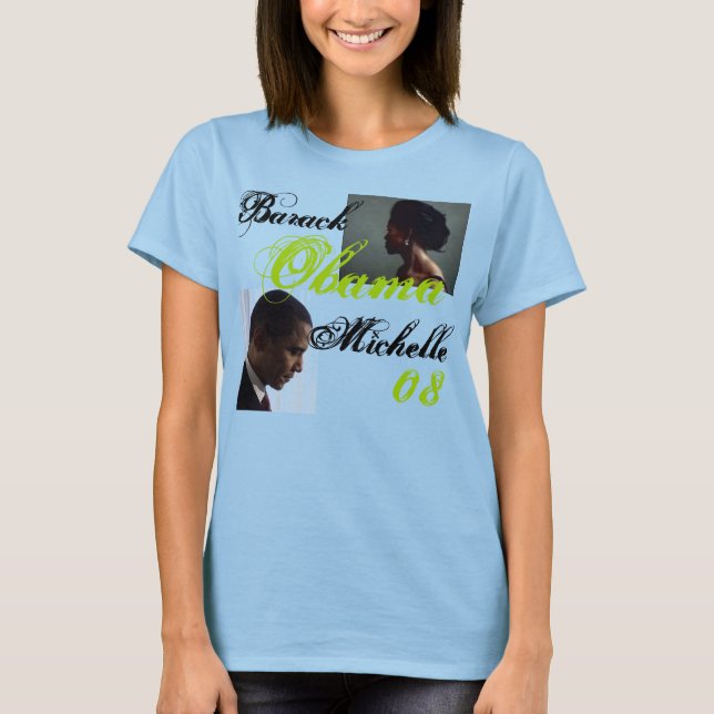 T-shirt Profil Obama, profil michelle, Barack, Michel... (Devant)