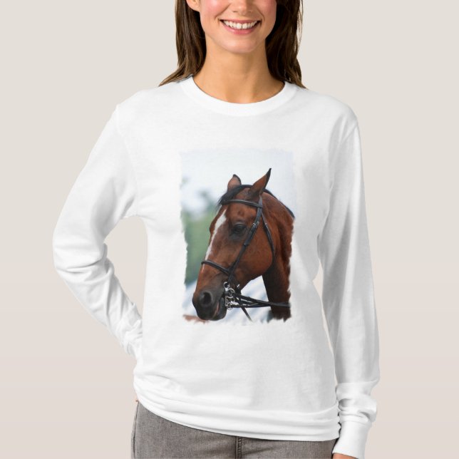 T-shirt Profil quart Hoody de cheval (Devant)