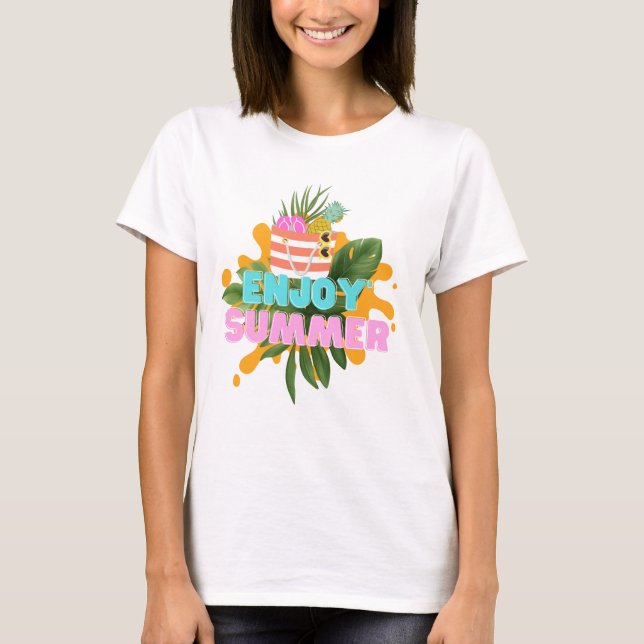 T-shirt profiter de l'été (Devant)