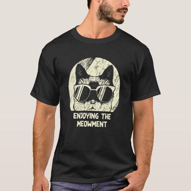 T-shirt Profiter du chat Meowment   Kit de loisirs pour ch (Devant)
