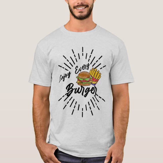 T-shirt Profitez De Chaque Burger (Devant)