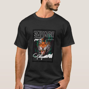 T-shirt Profitez de Cool Wild Tiger Illustration Graphic S