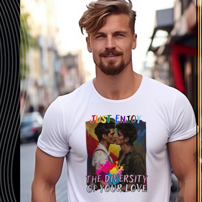 T-shirt Profitez de la diversité de votre amour - Homme (Créateur téléchargé)