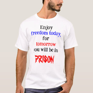 T-shirt Profitez de la liberté d'aujourd'hui White Basic H