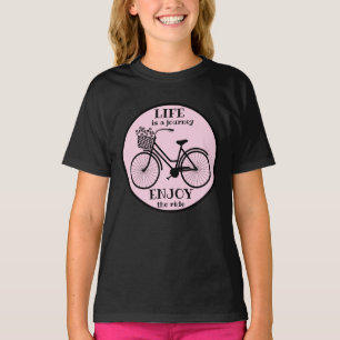 T-shirt Profitez De La Promenade Vélo Avec Fleurs Motiva