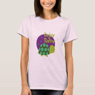 T-shirt Profitez de la vie Kawaii mignon et drôle tortue v