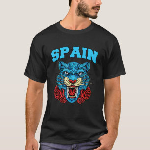 T-shirt Profitez De L'Espagne Cool Avec Floral Wild Tiger 