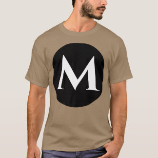 T-shirt Profitez de M Alphabet Cool mignon Lettre Monogram