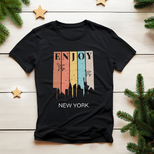 T-shirt PROFITEZ DE NEWYORK, bâtiments, avions   Voyage