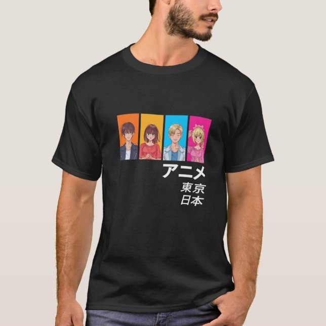 T-shirt Profitez de Tokyo Japonais Anime Manga Caractères (Devant)
