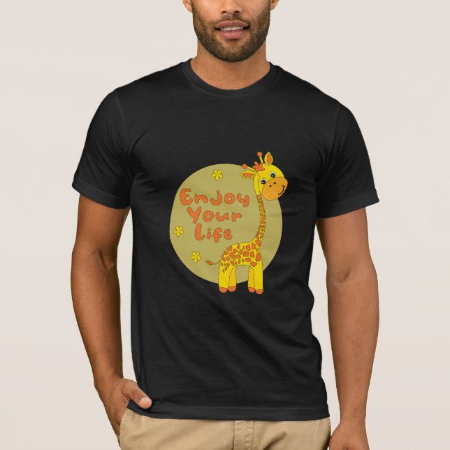 T-shirt Profitez de votre vie Kawaii jolie petite girafe j (Devant)