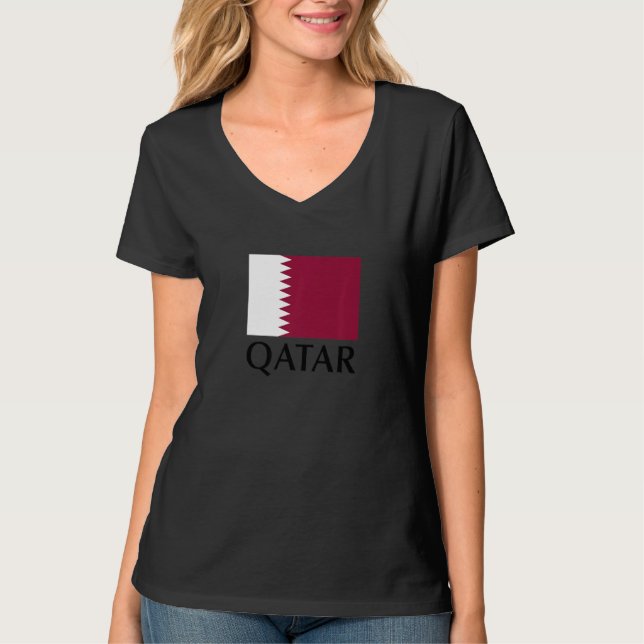 T-shirt Profitez du Cool Qatar Drapeau Graphique Tee - shi (Devant)