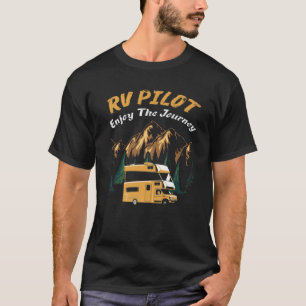 T-shirt Profitez Du Voyage RV Pilote Camp Couple Camping