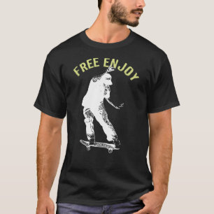 T-shirt Profitez gratuitement du ski urbain rétro