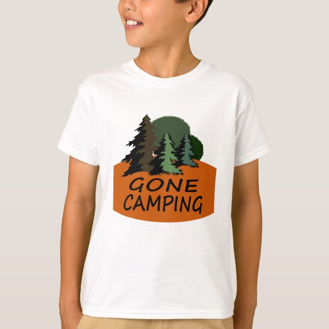 T-shirt Profondément satisfait campant allé (Devant)