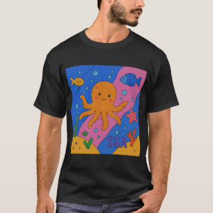 T-shirt Profondeurs de pieuvre joyeuse