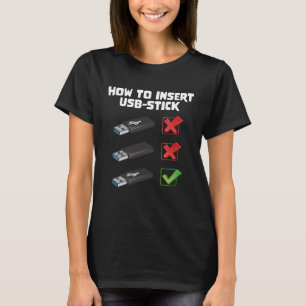 T-shirt Programer Joke Ordinateur Nerd Comment Insérer Un 