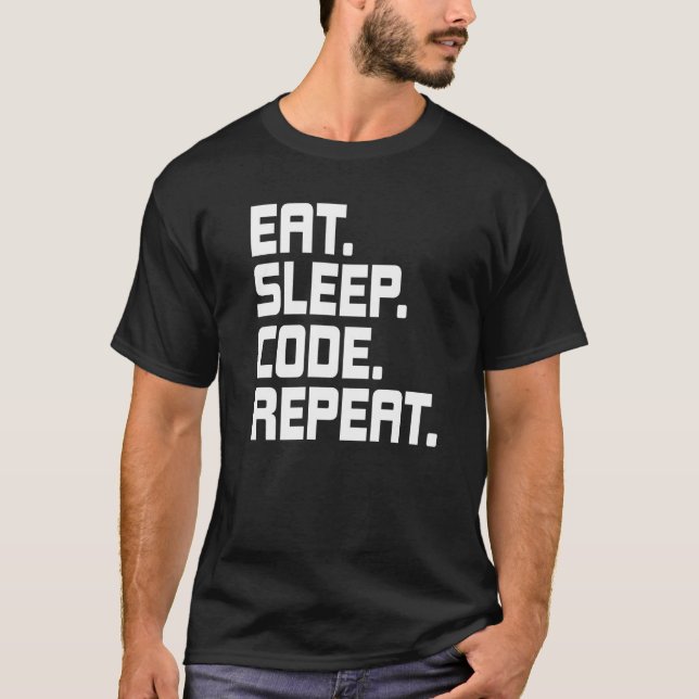 T-shirt Programmateur de codage de codage de répétition du (Devant)
