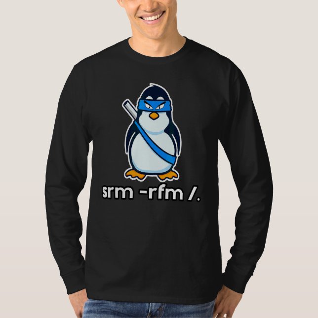 T-shirt Programmateur de pingouin Tux Linux Informatique H (Devant)